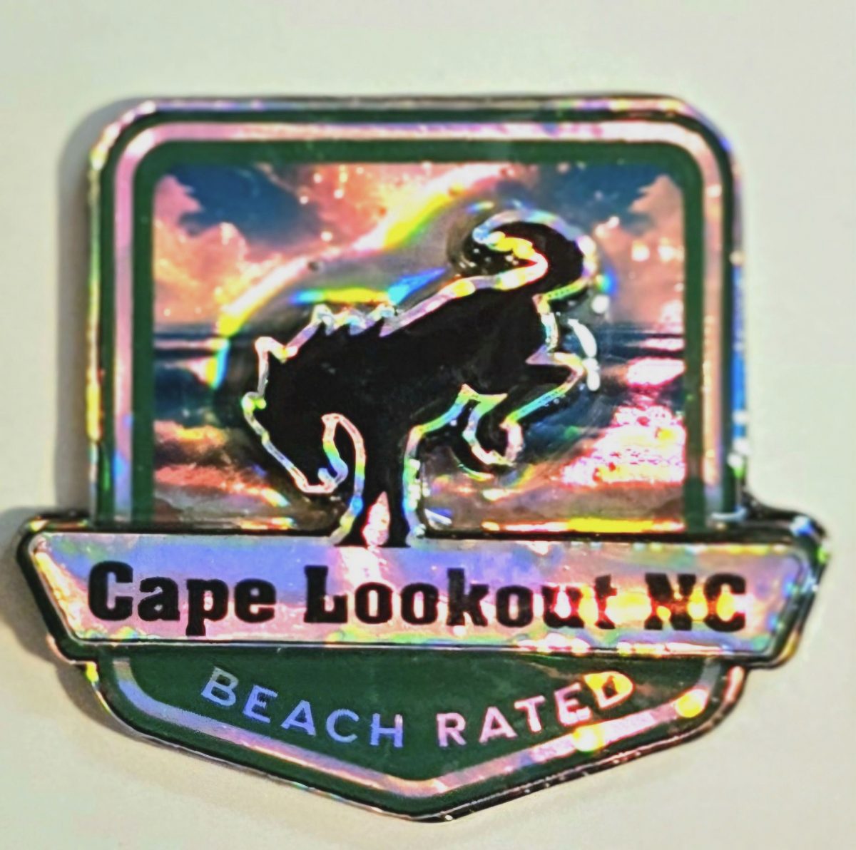 Cape Lookout NC Beach Rated Bronco Medallion/Badge