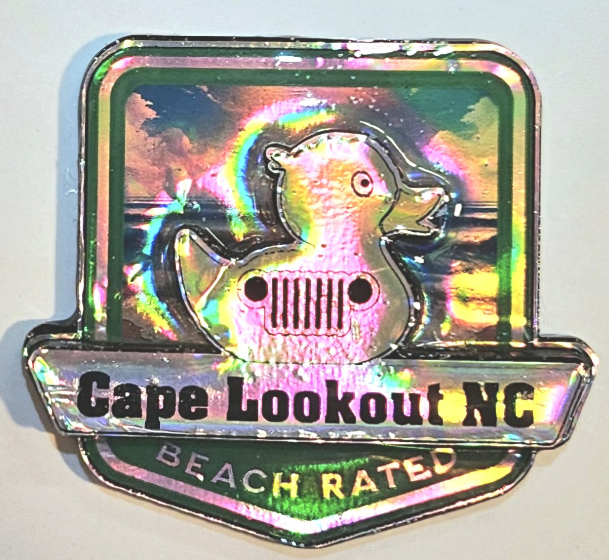 Cape Lookout NC Beach Rated Jeep Medallion/Badge