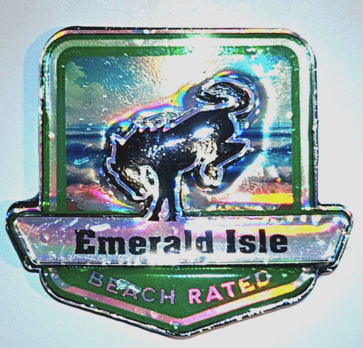 Emerald Isle NC Beach Rated Bronco Medallion/Badge