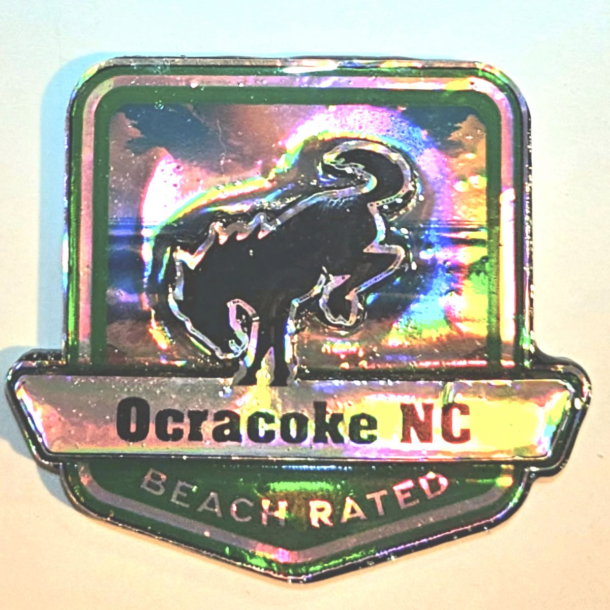 Ocracoke Beach Rated Bronco Medallion/Badge