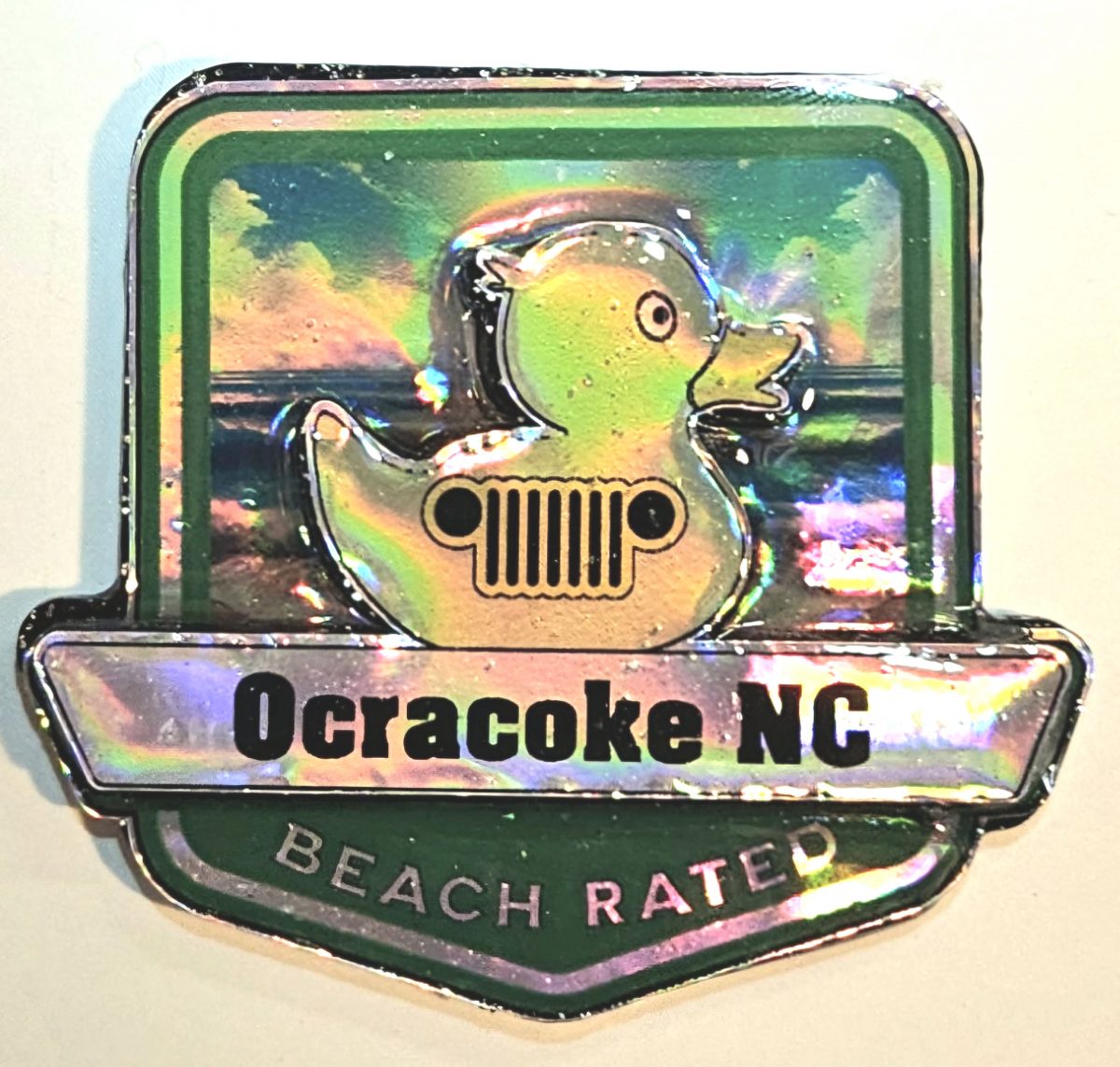 Ocracoke Beach Rated Jeep Medallion/Badge