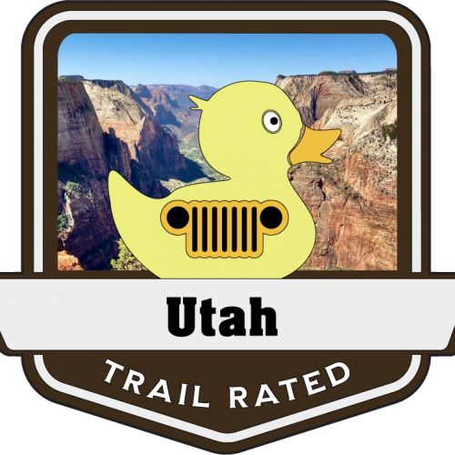 Utah Trail Rated Jeep/Duck Medallion