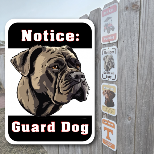 Guard Dog Notice Garden Sign