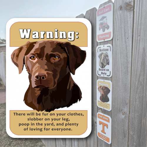 Warning Puppy sign