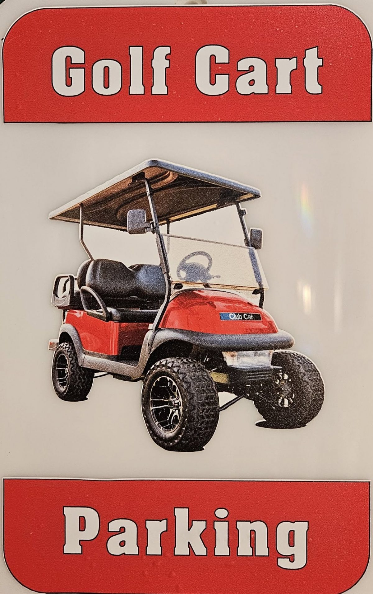 Golf Cart Parking Garden Sign