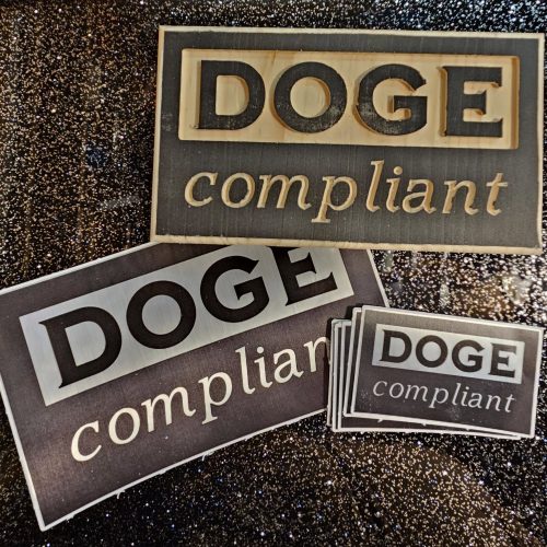 DOGE-Compliant Placard and Decal Set