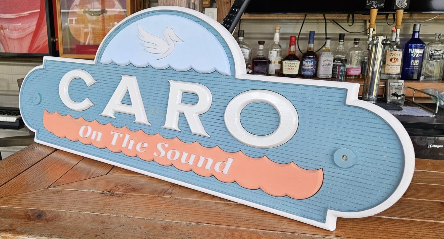 Caro on the sound home sign