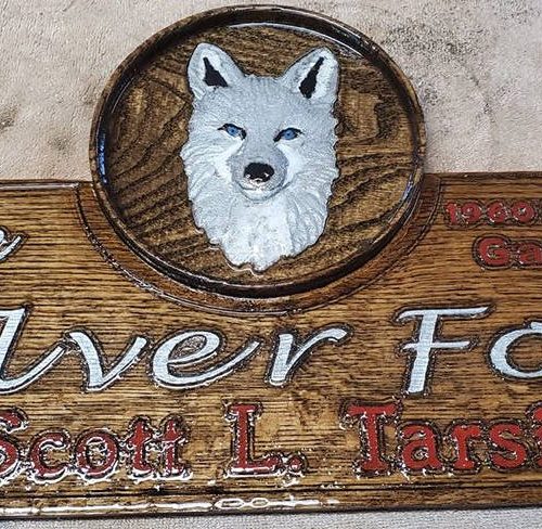 Carved Wood Sign