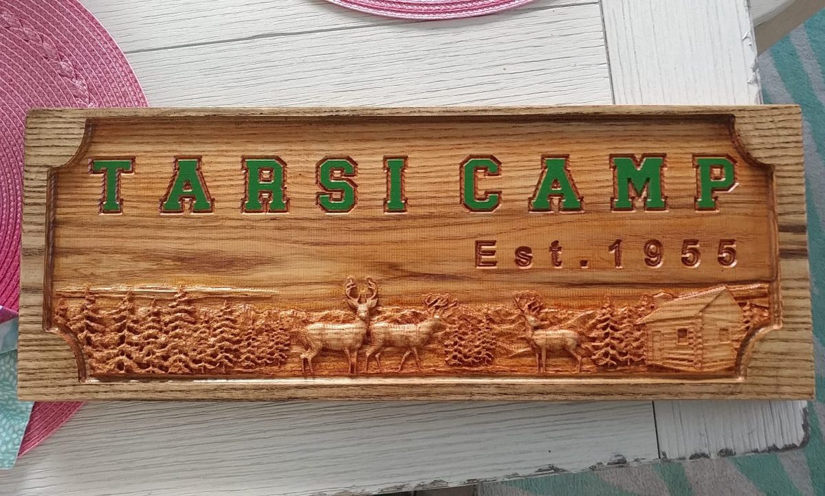 Carved Wood Sign