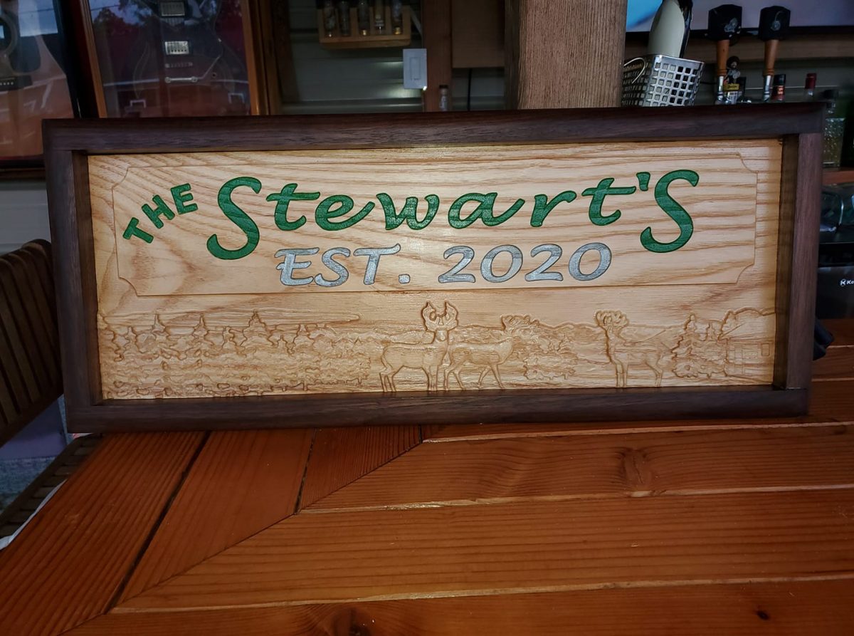 Carved Wood Sign