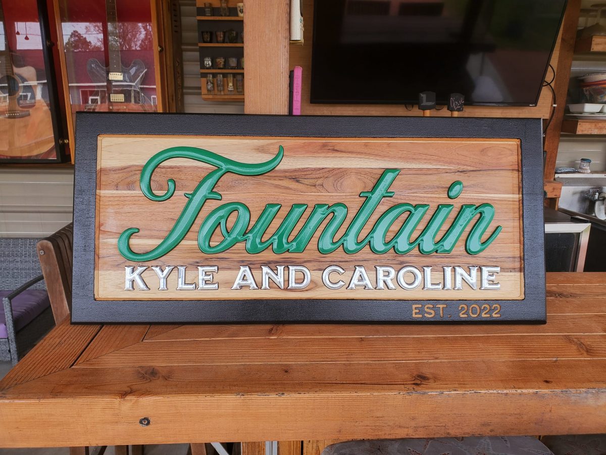 Carved Wood Sign